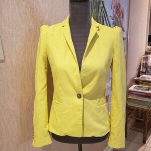 ZARA  BASIC BRIGHT YELLOW BLAZER  Sz  Small